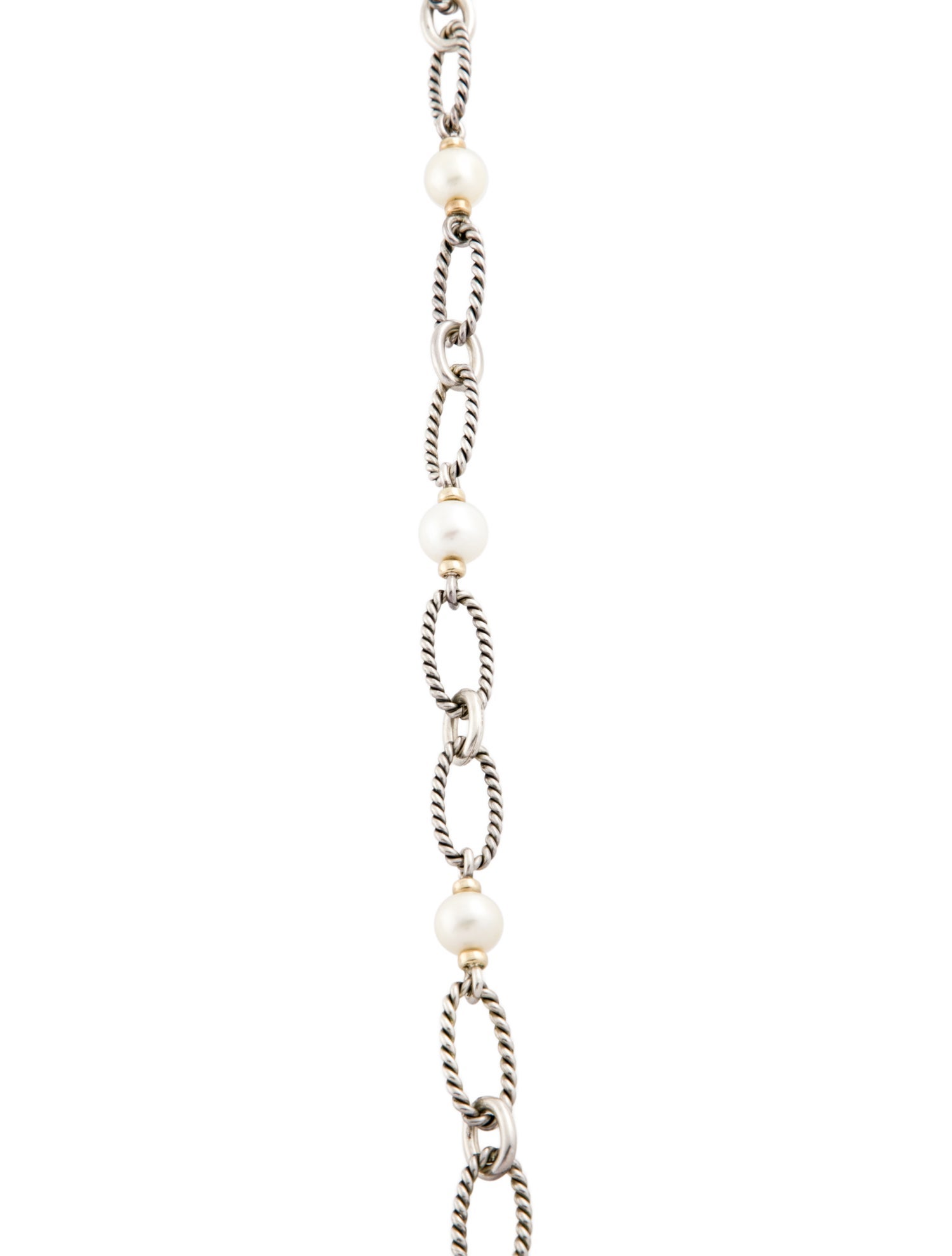 David Yurman Pearl Figaro Station Necklace